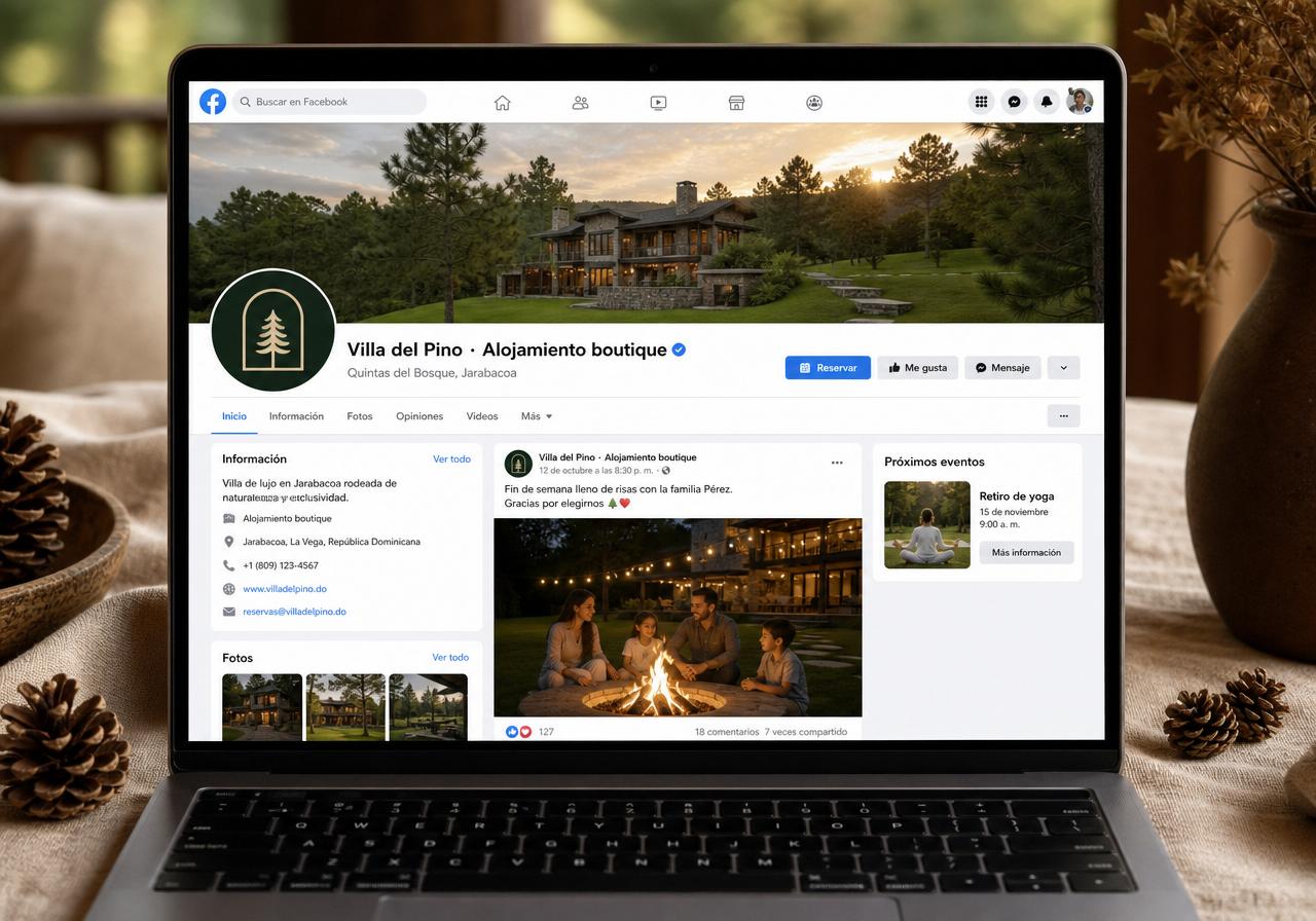 Ejemplo de Facebook para Villa del Pino
