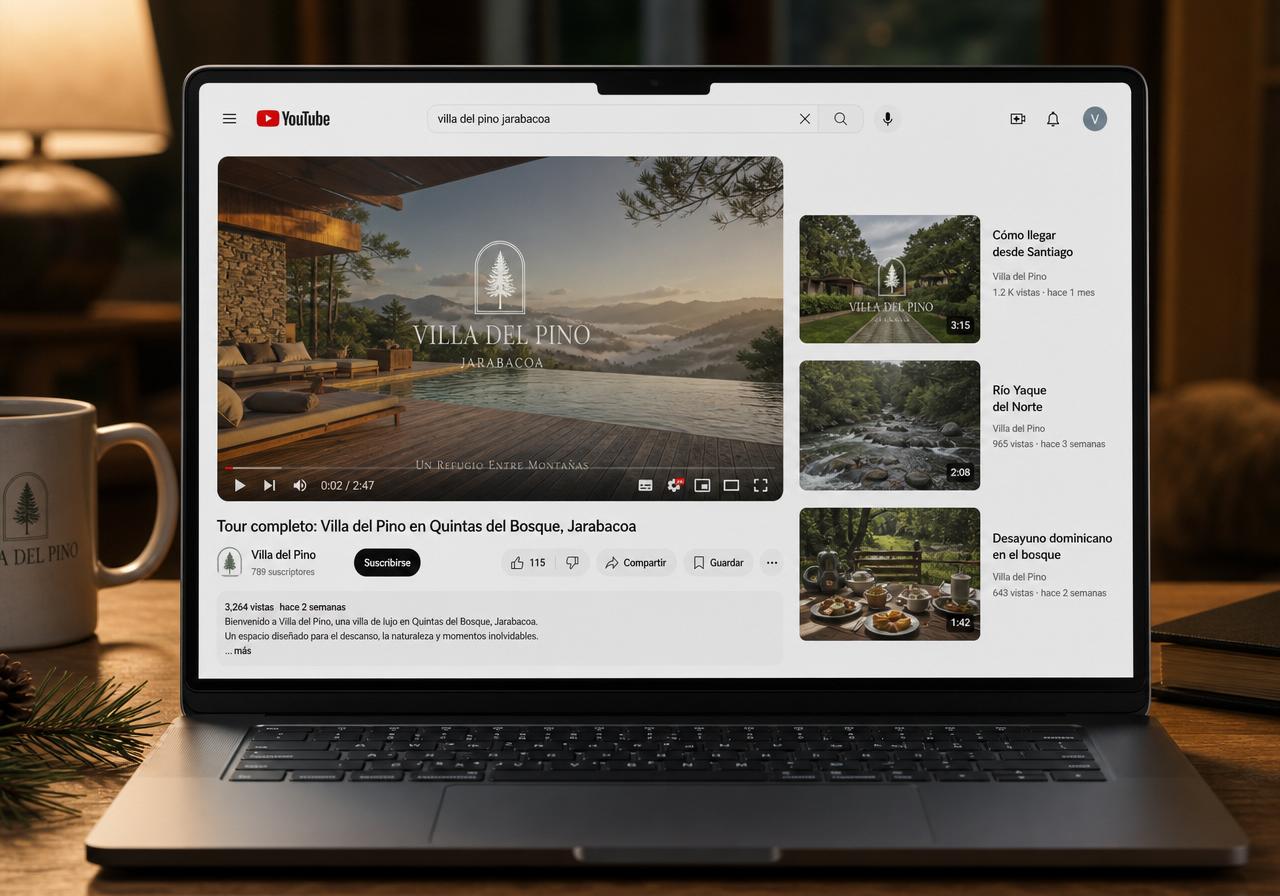 Ejemplo de YouTube para Villa del Pino